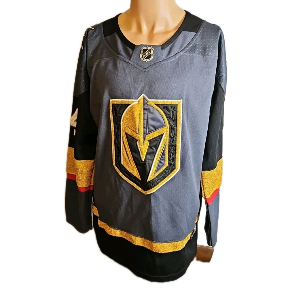 Las Vegas Golden Knights NHL Hockey Jersey Adult Size 50 Adidas With Fight Strap